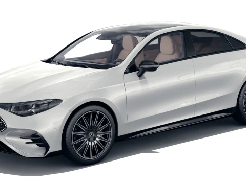 Mercedes-Benz CLA 2026 duas vers&otilde;es com interior Modelo 3D