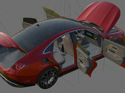 Mercedes-Benz CLA 2026 duas vers&otilde;es com interior Modelo 3D