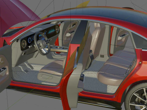 Mercedes-Benz CLA 2026 duas vers&otilde;es com interior Modelo 3D
