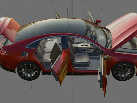 Mercedes-Benz CLA 2026 duas vers&otilde;es com interior Modelo 3D
