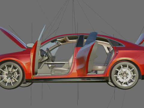Mercedes-Benz CLA 2026 duas vers&otilde;es com interior Modelo 3D