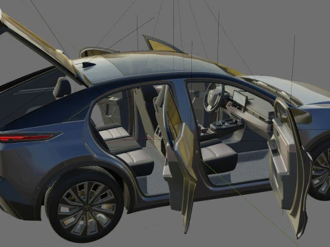 Toyota C-HR plus 2026 with interior 3D Model