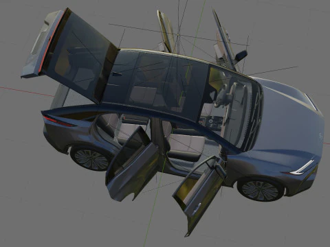 Toyota C-HR plus 2026 with interior 3D Model