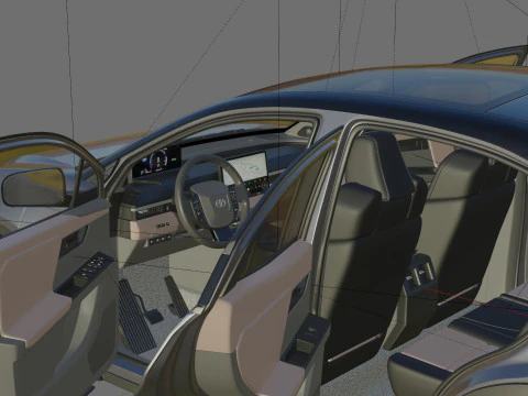 Toyota C-HR plus 2026 with interior 3D Model