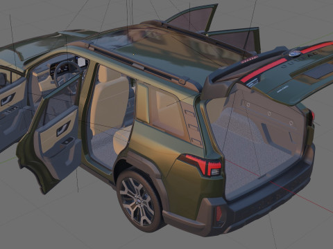 Subaru Outback 2026 with interior 3D Model