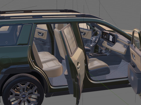 Subaru Outback 2026 with interior 3D Model