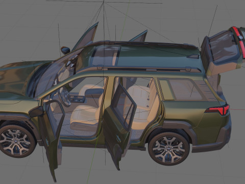 Subaru Outback 2026 with interior 3D Model
