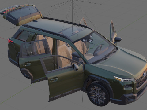 Subaru Outback 2026 with interior 3D Model