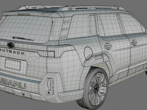 Subaru Outback 2026 with interior 3D Model