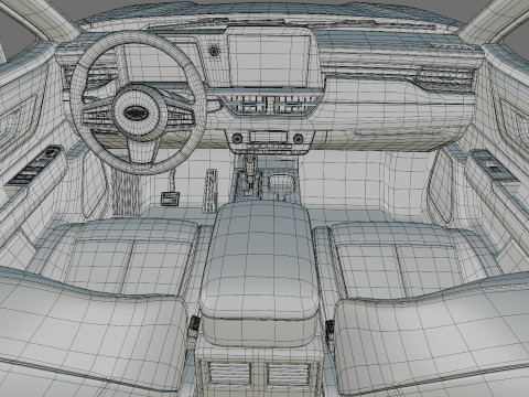 Subaru Outback 2026 with interior 3D Model