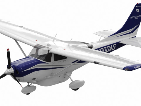 Cessna T206H Stationair HD 3D Модель
