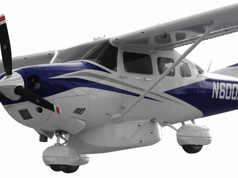 Cessna T206H Stationair HD 3D Модель