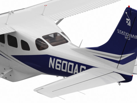Cessna T206H Stationair HD 3D Модель