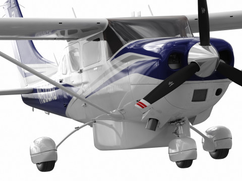 Cessna T206H Stationair HD 3D Модель