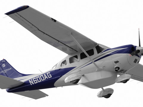 Cessna T206H Stationair HD 3D Модель
