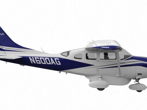 Cessna T206H Stationair HD 3D Модель