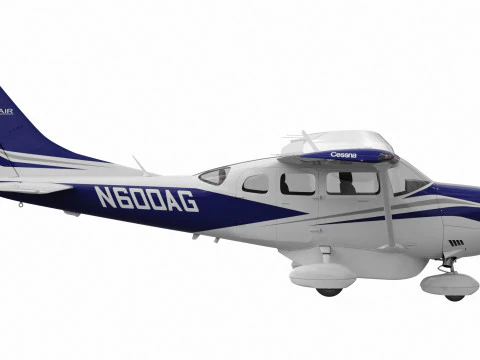 Cessna T206H Stationair HD 3D Model