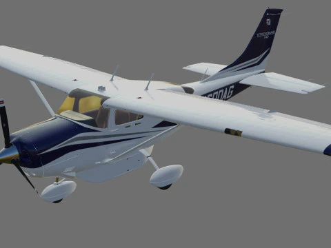 Cessna T206H Stationair HD 3D Model