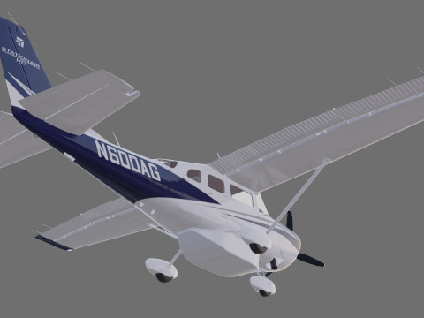 Cessna T206H Stationair HD 3D Модель