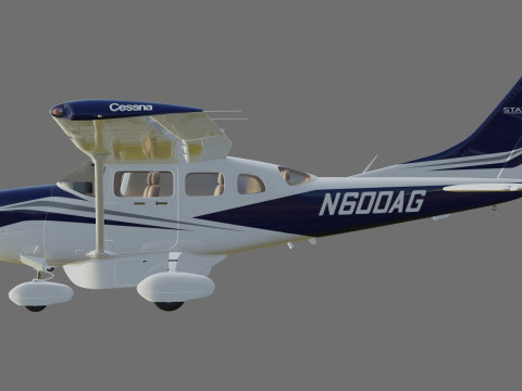 Cessna T206H Stationair HD 3D Модель