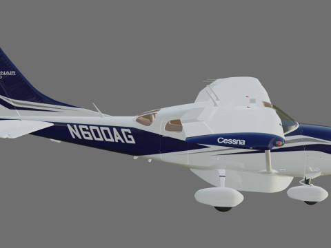 Cessna T206H Stationair HD 3D Модель