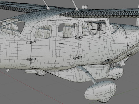 Cessna T206H Stationair HD 3D Модель