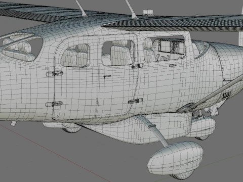 Cessna T206H Stationair HD 3D Model