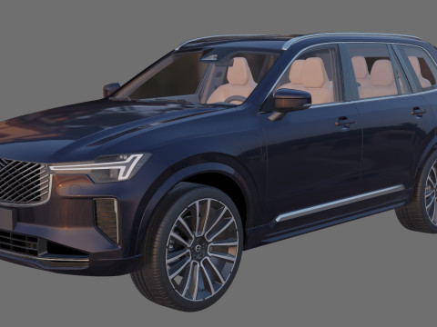 Volvo XC90 2025 with interior Modelo 3D