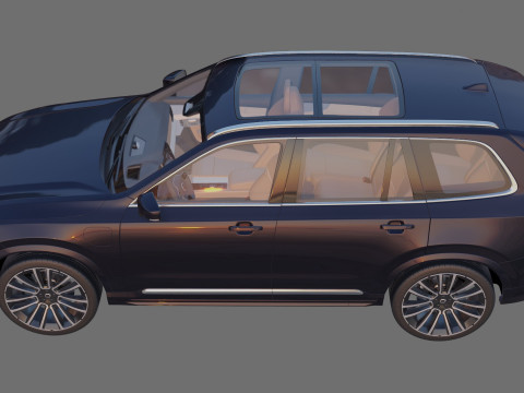 Volvo XC90 2025 with interior Modelo 3D