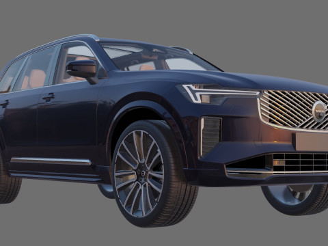 Volvo XC90 2025 with interior Modelo 3D