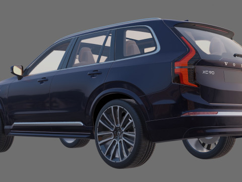 Volvo XC90 2025 with interior Modelo 3D