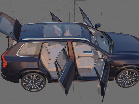 Volvo XC90 2025 with interior Modelo 3D