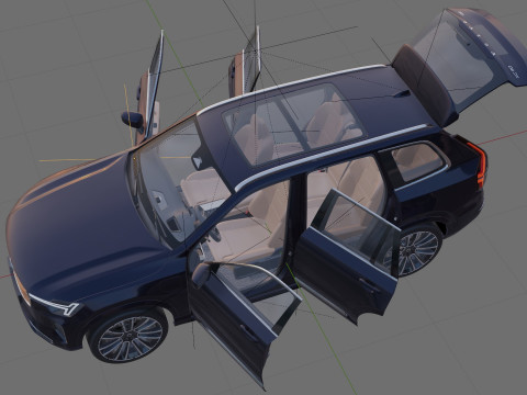 Volvo XC90 2025 with interior Modelo 3D
