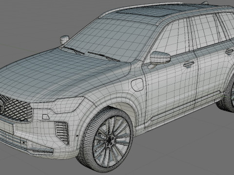 Volvo XC90 2025 with interior Modelo 3D