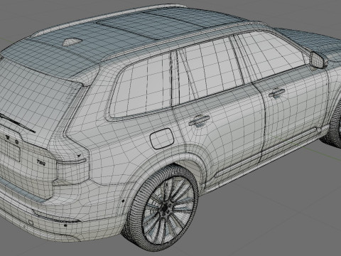 Volvo XC90 2025 with interior Modelo 3D