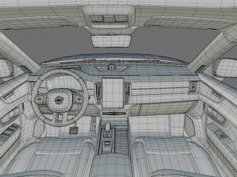 Volvo XC90 2025 with interior Modelo 3D