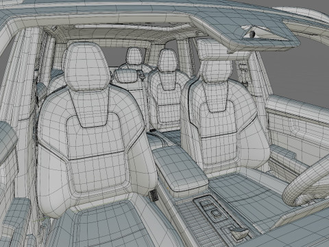 Volvo XC90 2025 with interior Modelo 3D