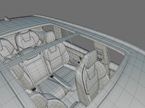 Volvo XC90 2025 with interior Modelo 3D
