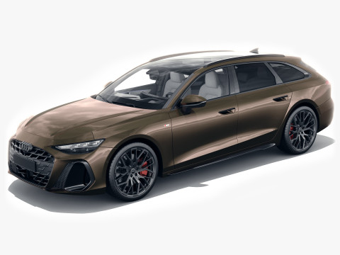 Audi A6 Avant 2026 with interior 3D 모델
