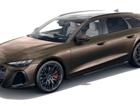 Audi A6 Avant 2026 with interior 3D Model