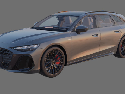 Audi A6 Avant 2026 with interior 3D Model