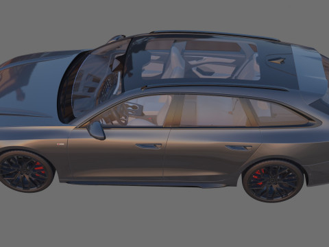 Audi A6 Avant 2026 with interior 3D Model