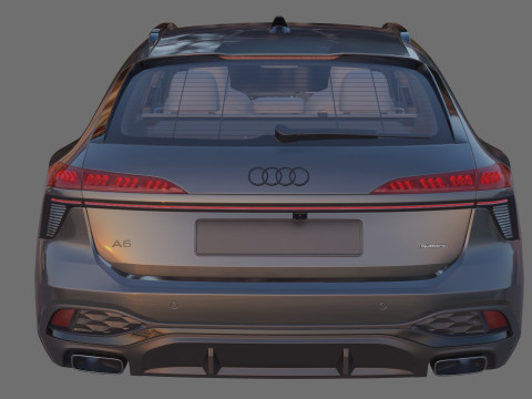 Audi A6 Avant 2026 with interior 3D Model