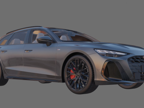 Audi A6 Avant 2026 with interior 3D Model