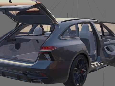 Audi A6 Avant 2026 with interior 3D Model