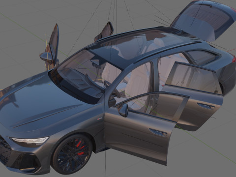 Audi A6 Avant 2026 with interior 3D Model