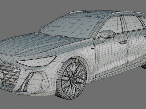 Audi A6 Avant 2026 with interior 3D Model