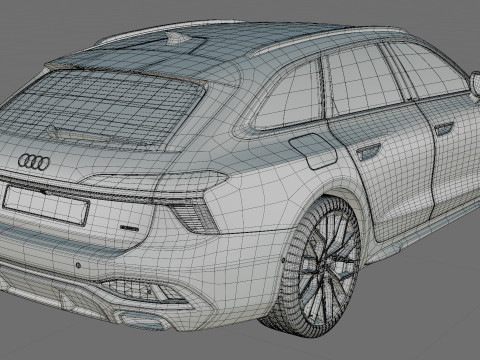 Audi A6 Avant 2026 with interior 3D Model