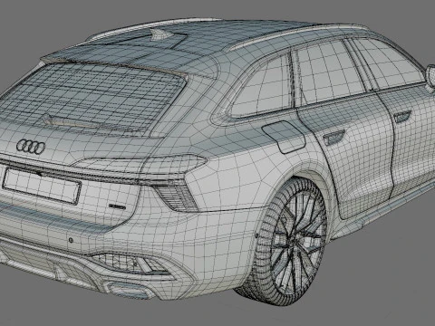 Audi A6 Avant 2026 with interior 3D Model