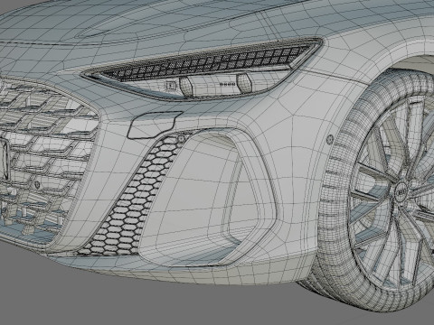 Audi A6 Avant 2026 with interior 3D Model
